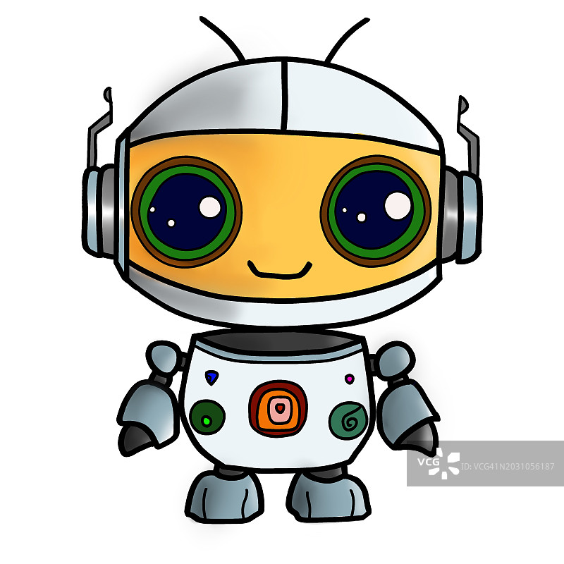 机器人聊天助手插画图片素材