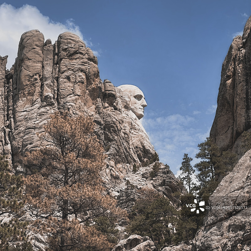 拉什莫尔山的乔治·华盛顿图片素材
