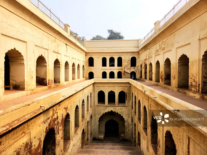 斋浦尔拉贾斯坦邦的阶梯水井图片素材