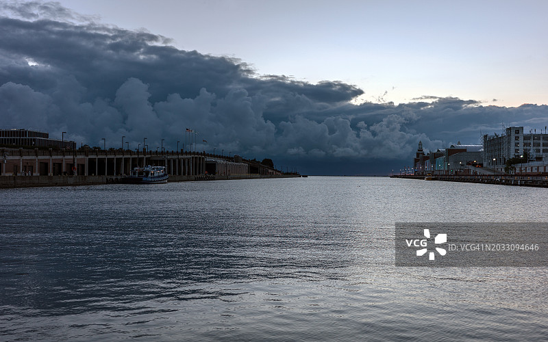 美国伊利诺伊州芝加哥海滨建筑风光摄影图片素材