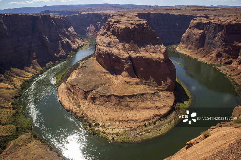 马蹄湾的俯视图，佩吉，亚利桑那州，美国图片素材