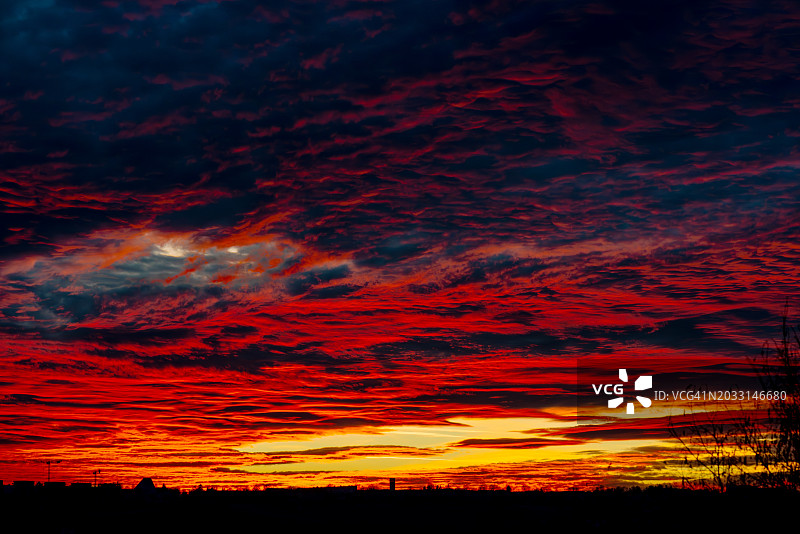 日落时壮观的天空景色图片素材