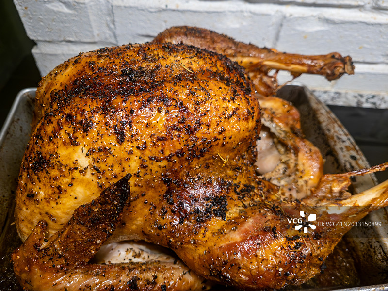 美国密歇根州底特律市容器中的肉类俯视图图片素材