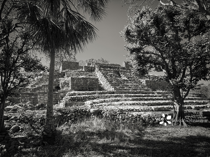 阿坎塞玛雅卫城遗址图片素材