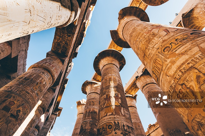 埃及卡纳克神庙，大柱厅图片素材