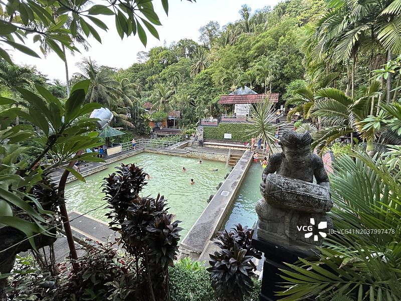 印尼巴厘岛班加温泉 - 2023年12月图片素材