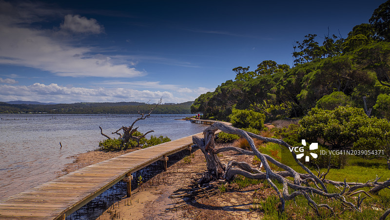 澳大利亚新南威尔士州南海岸的梅林布拉河口在退潮时图片素材