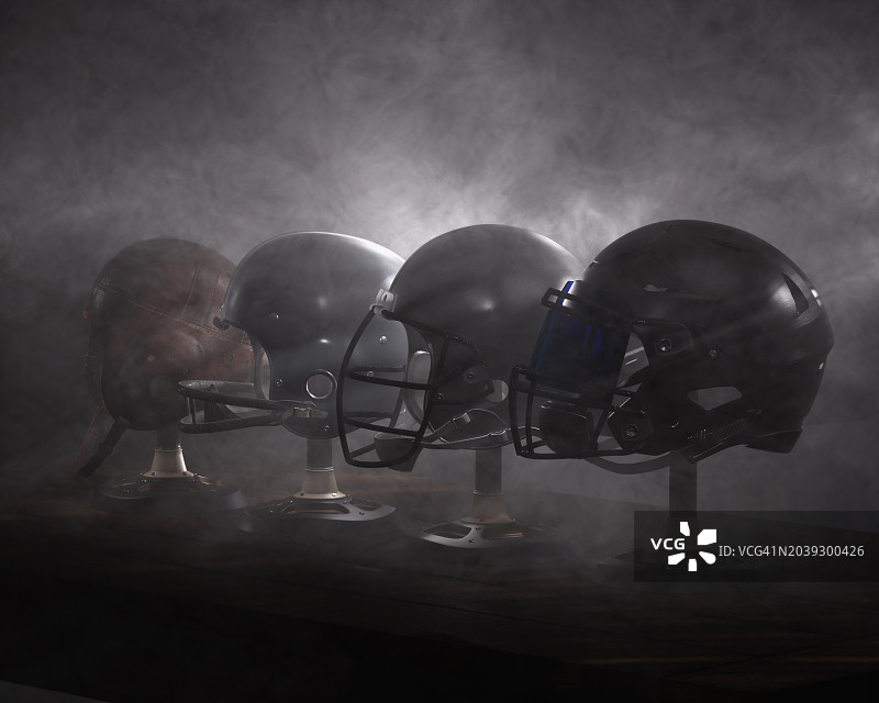 3D足球头盔进化图片素材