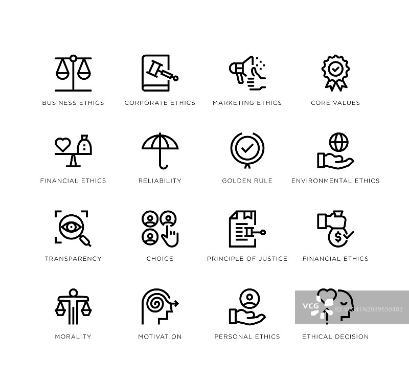 商业道德图标图片素材