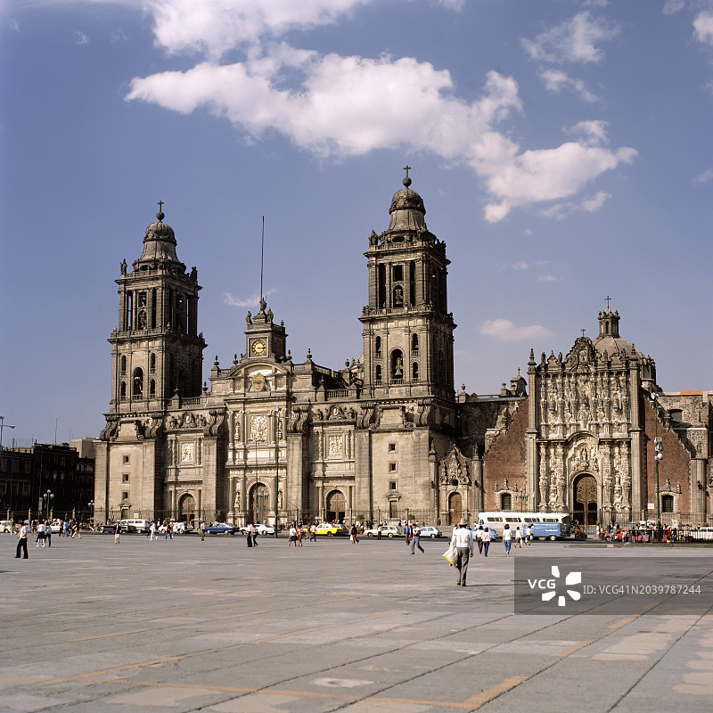 大教堂，索卡洛广场，墨西哥墨西哥城图片素材