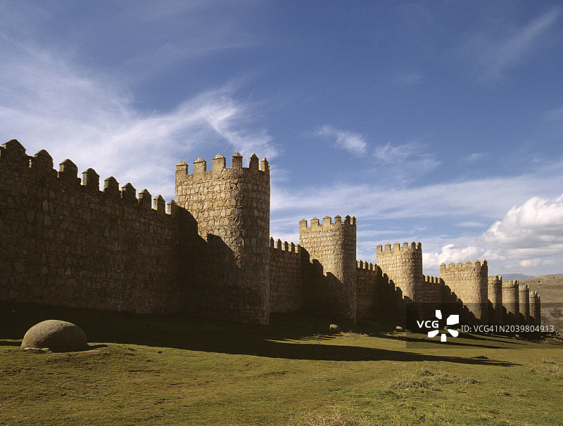 阿维拉的石墙，西班牙图片素材