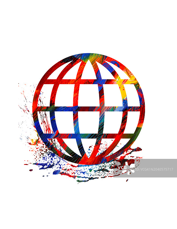 油彩地球图形图片素材