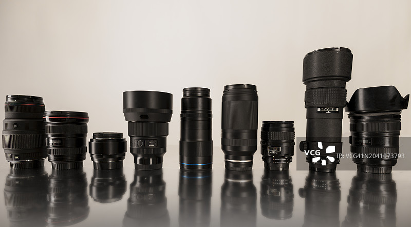 相机中的不同镜头图片素材
