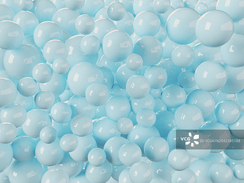 蓝色塑料球池的梦幻3D图片图片素材