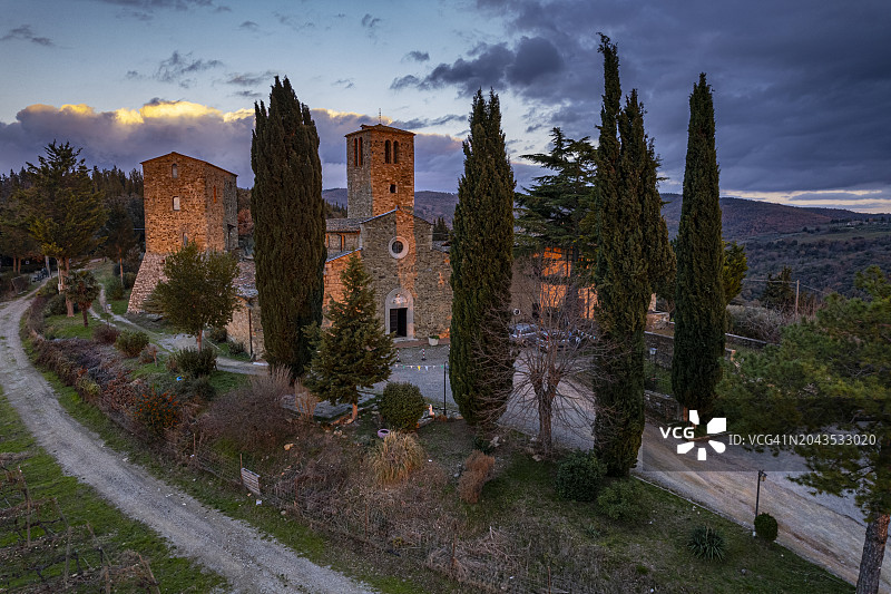 托斯卡纳圣阿涅塞教区教堂图片素材