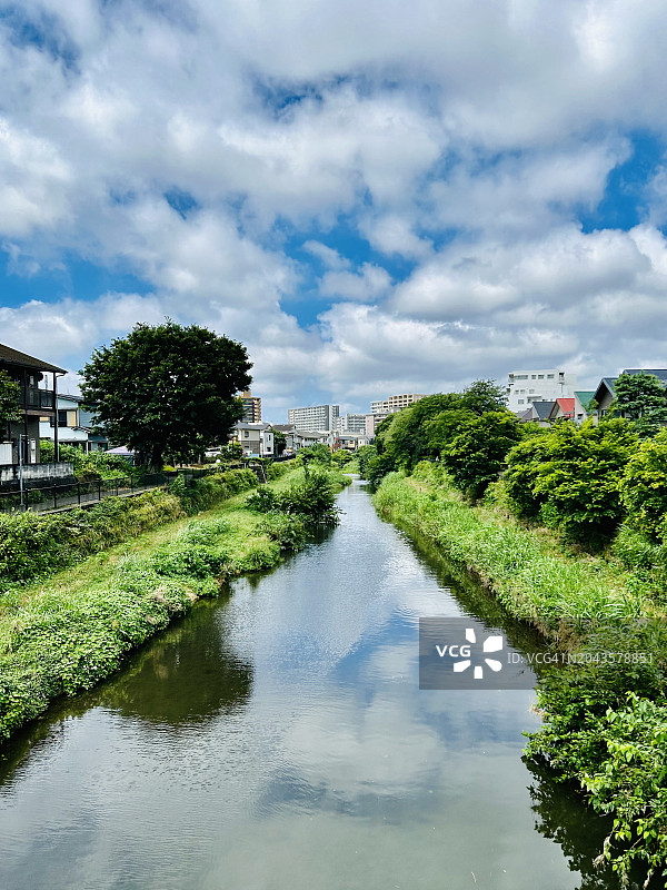 平静的河流景观图片素材