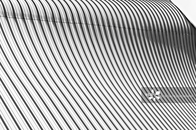 弯曲屋顶结构的抽象照片图片素材