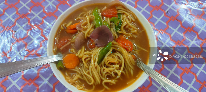 炒面汤图片素材