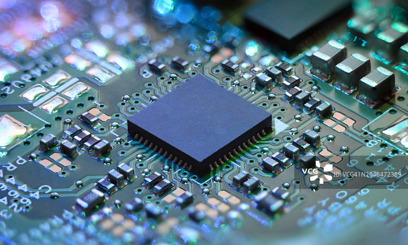 电脑芯片特写图片素材