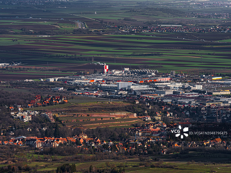 莱茵河谷全景图片素材