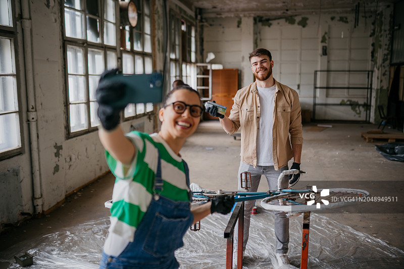 自行车涂漆图片素材