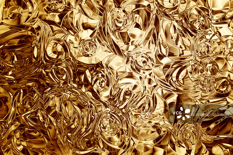 波纹金色箔抽象背景图片素材