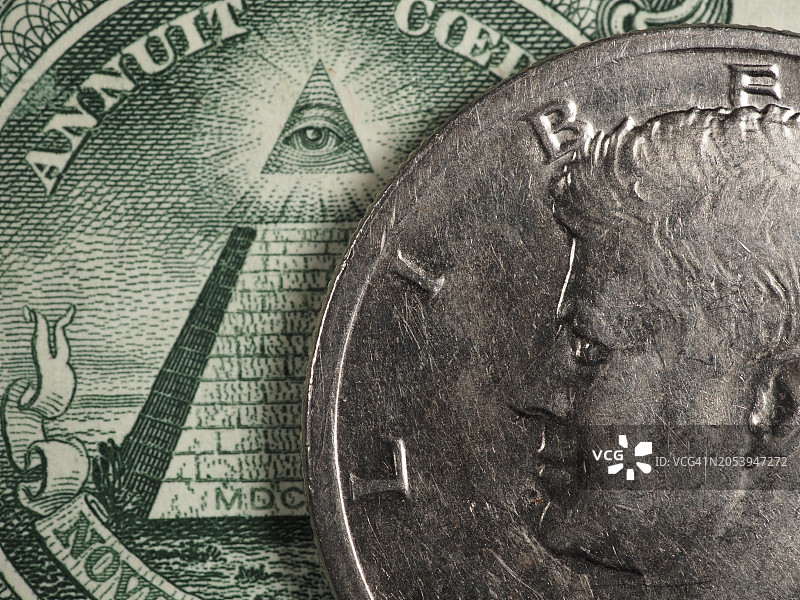美国货币的醒目形状图片素材