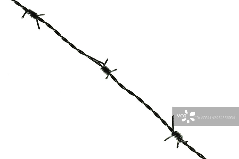 用于安全防护的危险的带刺铁丝网图片素材