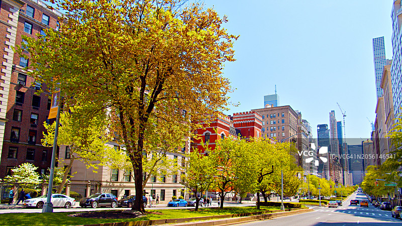 曼哈顿公园大道图片素材