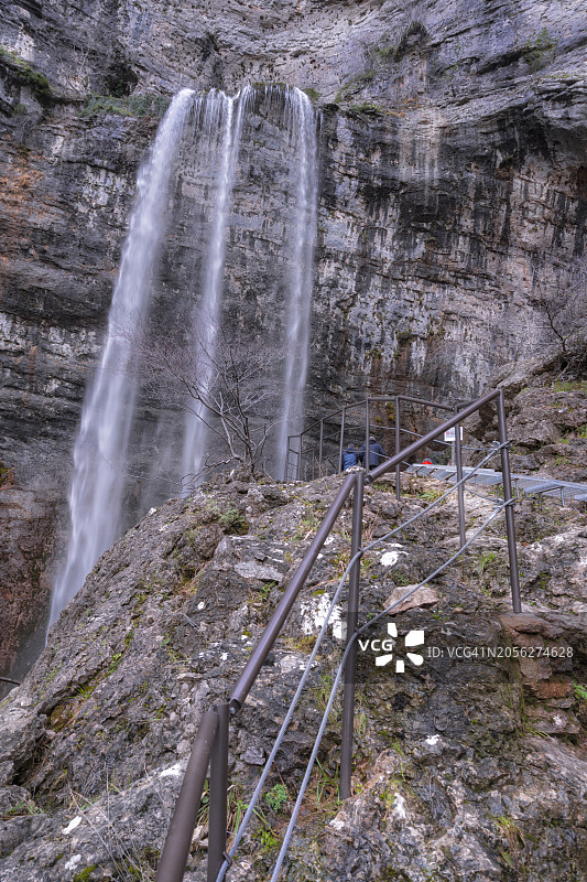 西班牙阿尔瓦塞特蒙多河源头瀑布图片素材