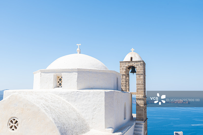米洛斯的东正教教堂图片素材