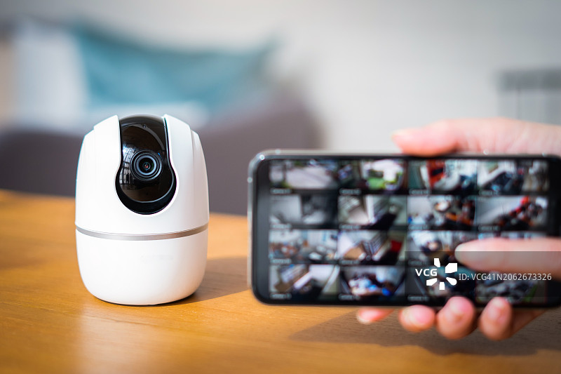 家庭安全摄像头，IP摄像头图片素材