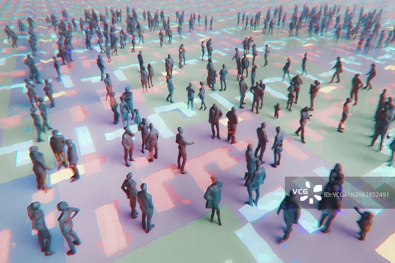 VR环境中抽象人群图片素材