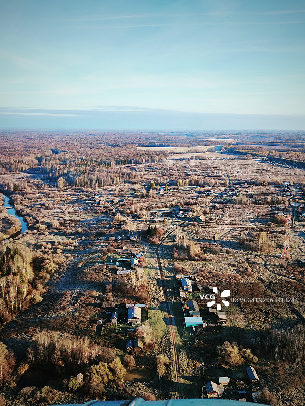 俄罗斯城镇景观高角度视图图片素材