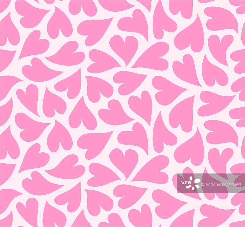 可爱浪漫红色爱心无缝图案图片素材