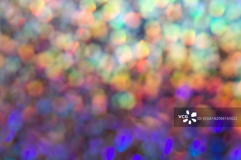 抽象散焦全息背景与闪耀散景，适合文字叠加图片素材