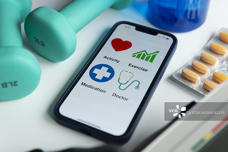 健康与健身智能手机图片素材