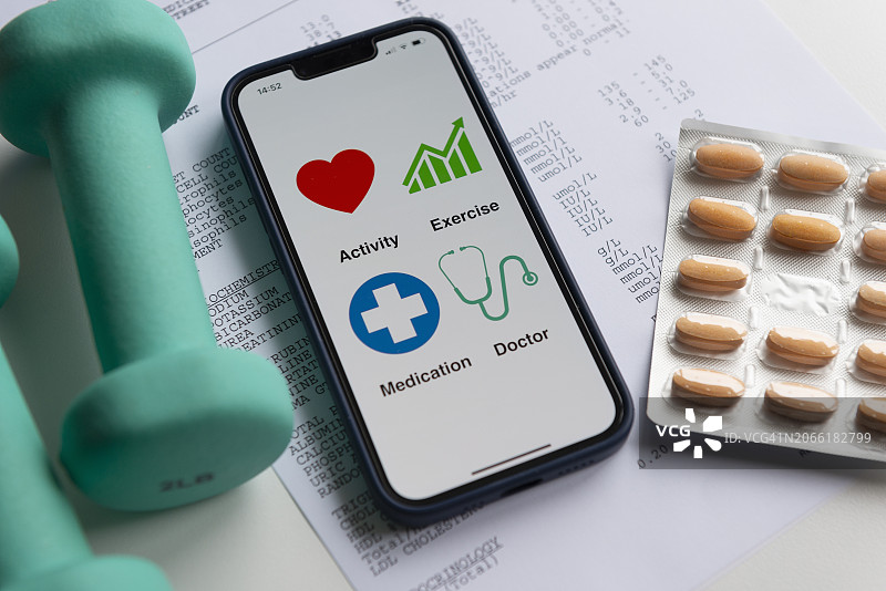 健康与健身智能手机图片素材