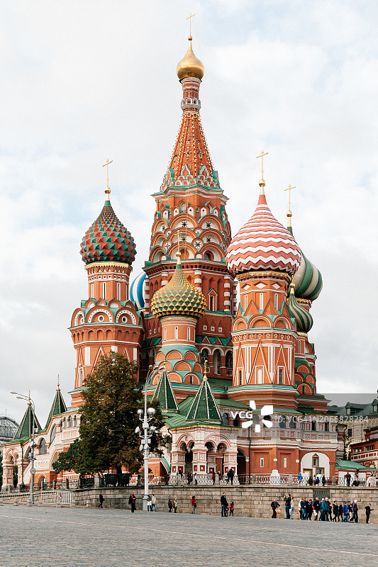 莫斯科红场的圣瓦西里大教堂图片素材