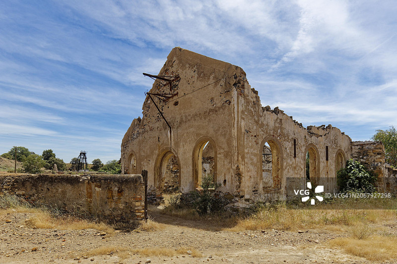 葡萄牙阿连特茹圣多明戈斯矿区旧建筑遗址图片素材
