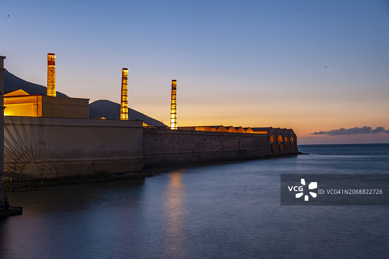 西西里岛，法维尼亚纳，前金枪鱼渔场图片素材