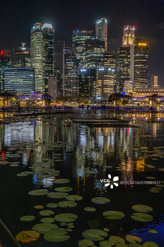 新加坡城市夜景图片素材