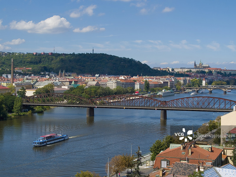 伏尔塔瓦河，布拉格，捷克图片素材