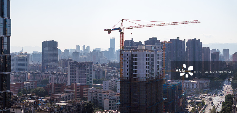 大型高层住宅楼建造图片素材