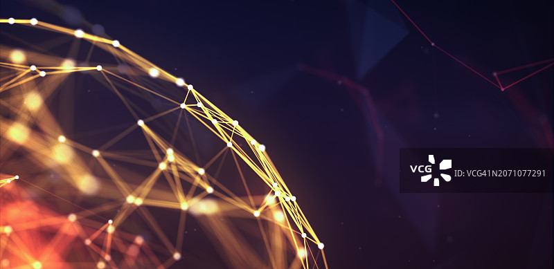 全球互联概念：地球抽象数字网络图片素材