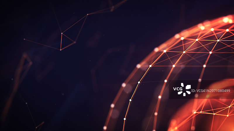 全球互联概念：地球抽象数字网络图片素材