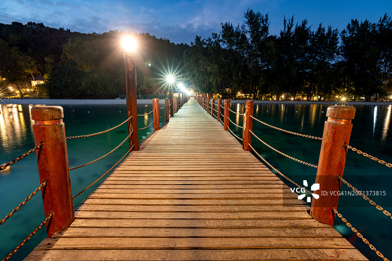 马努干岛的黄昏图片素材