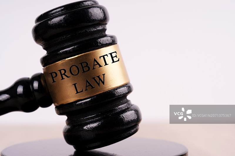 法槌与遗嘱认证法文本图片素材