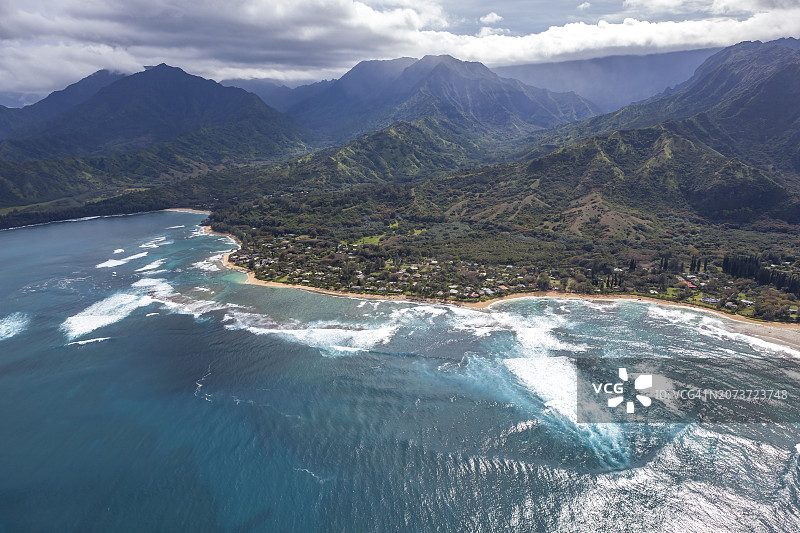 考艾岛纳帕利海岸州立公园，夏威夷群岛图片素材