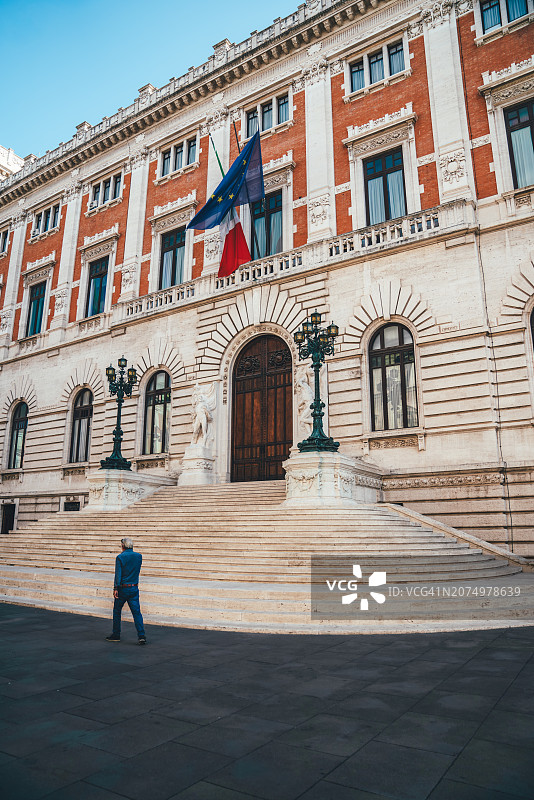 意大利拉齐奥罗马的蒙特奇托里奥宫：意大利众议院所在地图片素材
